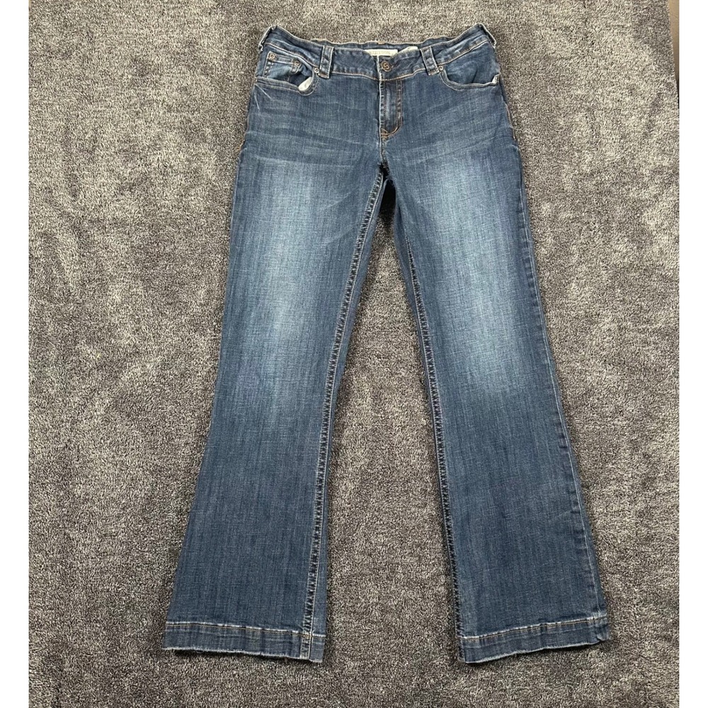 Stetson No. 214 City Trouser Jeans Womens 16 Long Medium Wash Blue Bootcut Denim